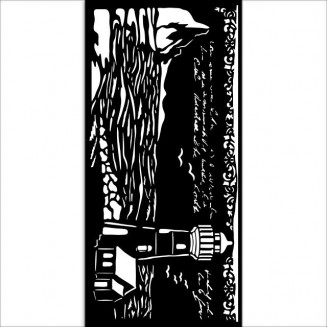Stamperia Χονδρό Στένσιλ 0,5mm 12x25cm Silent Sea lighthouse