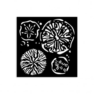 Stamperia Χονδρό Στένσιλ 0,5mm 12X12cm Silent Sea sponges