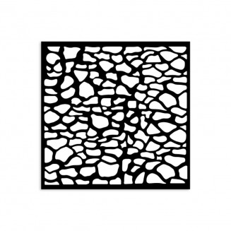 Stamperia Χονδρό Στένσιλ 0,5mm 12X12cm Silent Sea stones pattern