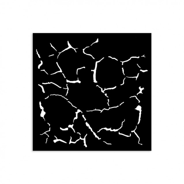 Stamperia Χονδρό Στένσιλ 0,5mm 12X12cm Silent Sea crackle pattern