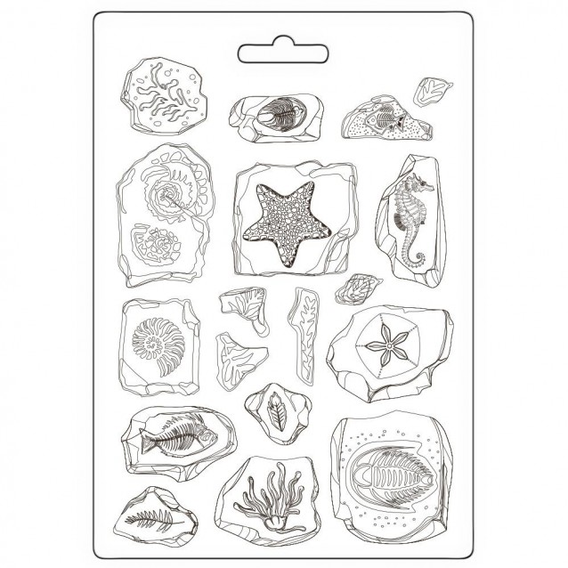 Stamperia Φόρμα Πηλού A5 Silent Sea Fossils