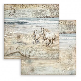Stamperia Χαρτί Scrapbooking 30,5X30,5cm Διπλής Όψης Silent Sea Horses