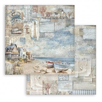 Stamperia Χαρτί Scrapbooking 30,5X30,5cm Διπλής Όψης Silent Sea Landscape