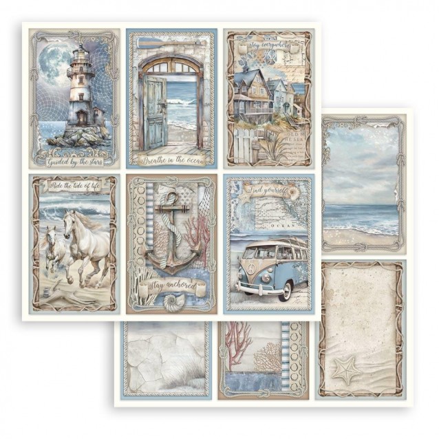 Stamperia Χαρτί Scrapbooking 30,5X30,5cm Διπλής Όψης Silent Sea 6 Cards