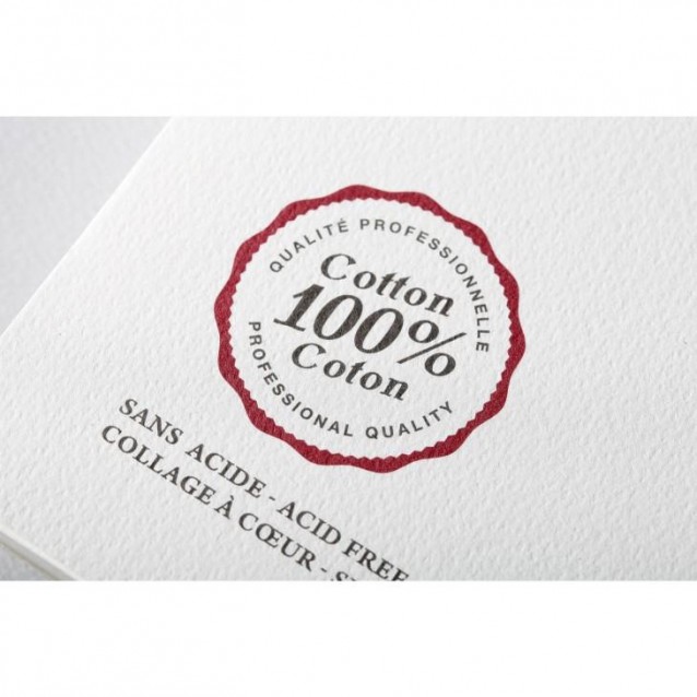 Clairefontaine Μπλοκ Ακουαρέλας Κολλητό Fontaine 20 Φύλλων 31x41cm Cold Pressed (Λεπτόκοκκο) 300gr 100% από Βαμβάκι