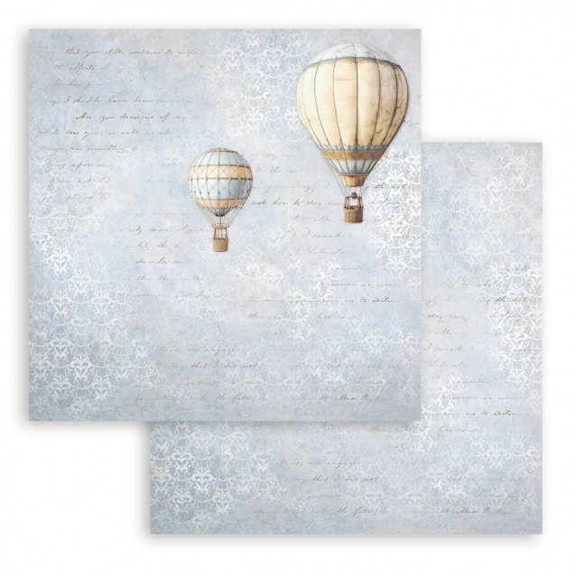 Stamperia Χαρτί Scrapbooking 30,5X30,5cm Διπλής Όψης Timeless Air Balloons