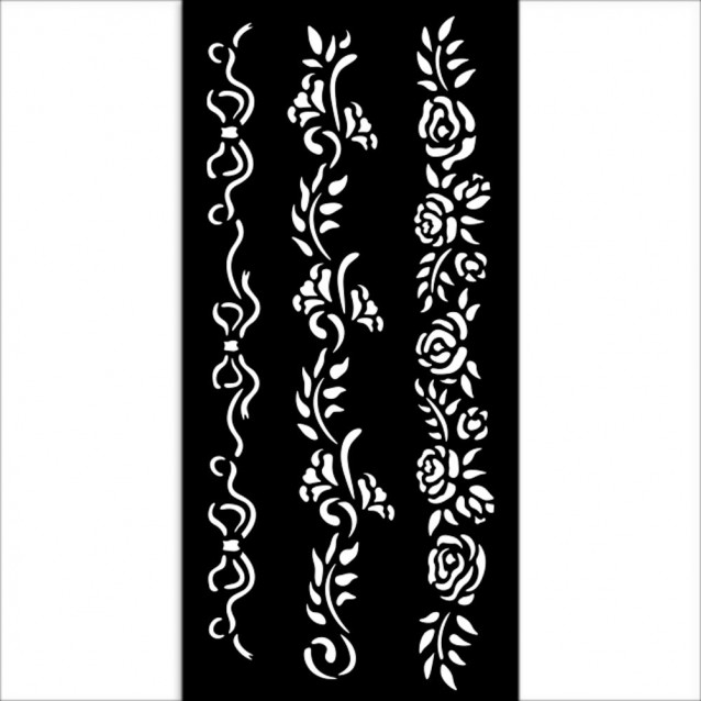 Stamperia Χονδρό Στένσιλ 0,5mm 12x25cm Timeless 3 Borders