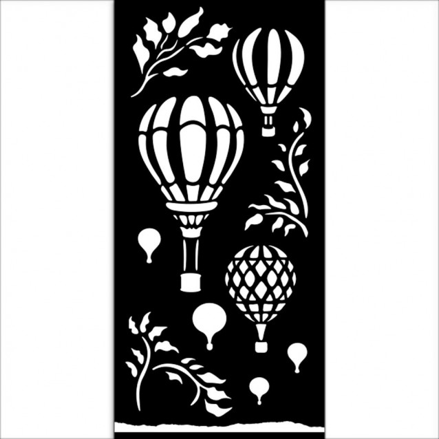 Stamperia Χονδρό Στένσιλ 0,5mm 12x25cm Timeless Air Balloons