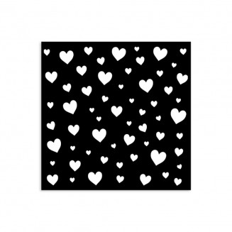 Stamperia Χονδρό Στένσιλ 0,5mm 12X12cm Timeless Hearts