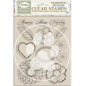 Stamperia Ακρυλική Σφραγίδα 14x18cm Timeless Flowers & Hearts