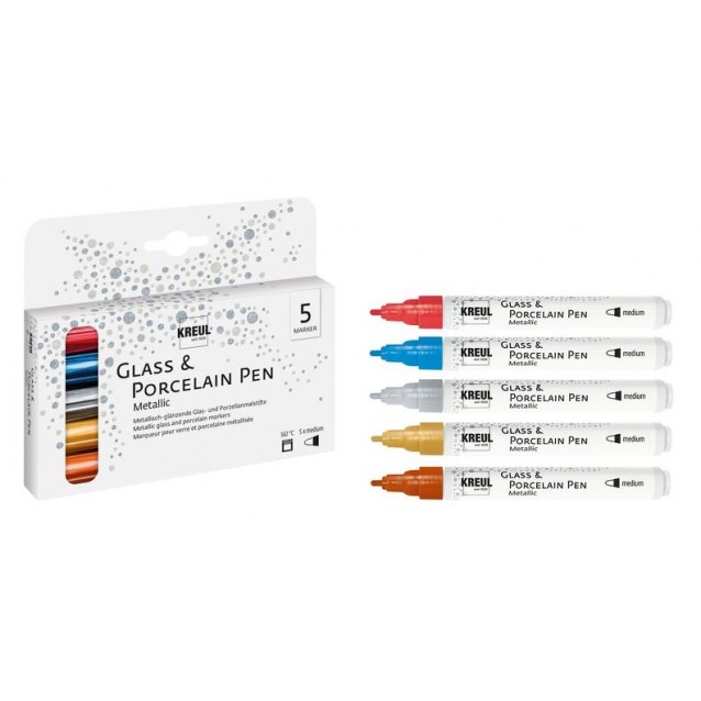 Kreul 5 Μεταλλικοί Μαρκαδόροι Πορσελάνης