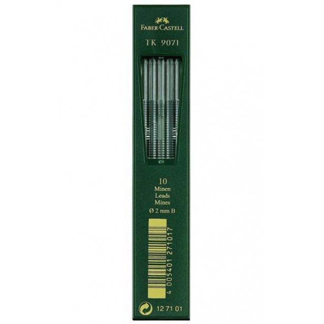 Faber Castell 10 Μύτες για Μηχανικό Μολύβι 2mm Β