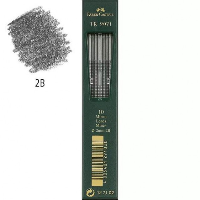 Faber Castell 10 Μύτες για Μηχανικό Μολύβι 2mm 2Β