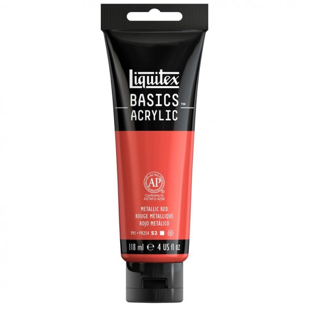 Liquitex Basics 118ml Acrylic 345 Metallic Red