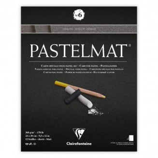 Clairefontaine Μπλοκ Pastelmat Nο.6 Κολλητό 12 Anthracite Φύλλα 24x32cm 360gr