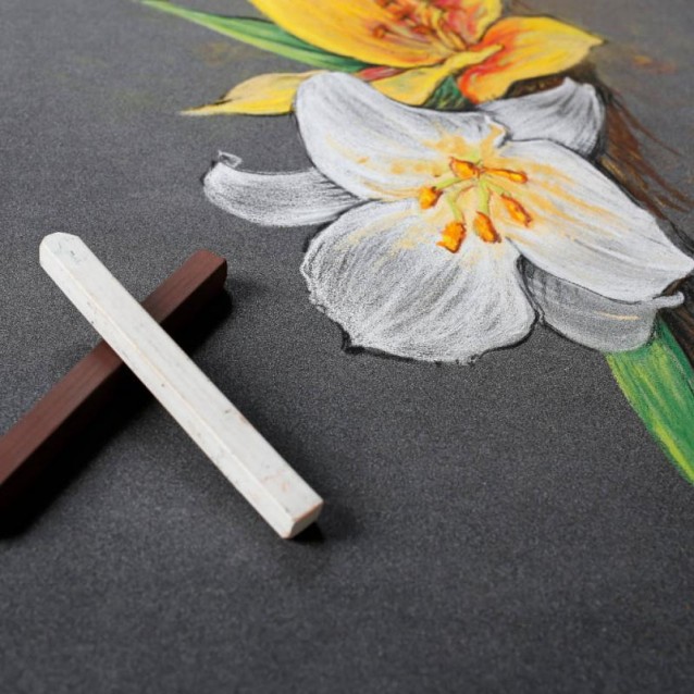 Clairefontaine Μπλοκ Pastelmat Nο.6 Κολλητό 12 Anthracite Φύλλα 18x24cm 360gr