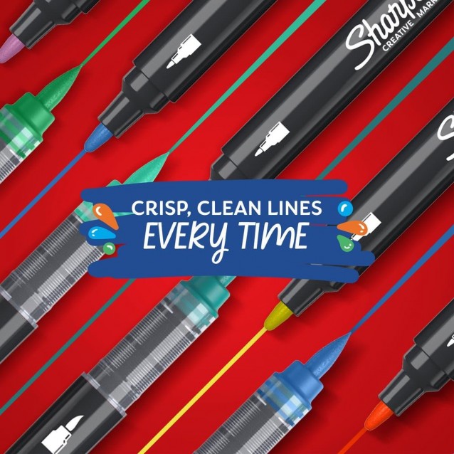 Sharpie 12 Μεσαίοι Ακρυλικοί Μαρκαδόροι Γήινα Χρώματα