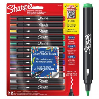 Sharpie 12 Μεσαίοι Ακρυλικοί Μαρκαδόροι