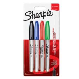 Sharpie 4 Μαρκαδόροι Διαρκείας Fine