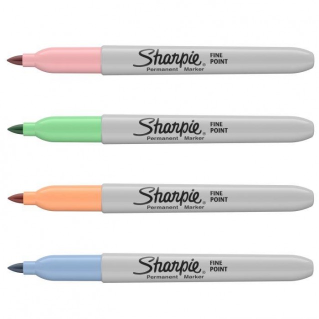 Sharpie 4 Μαρκαδόροι Διαρκείας Fine Παστέλ