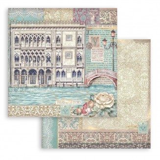 Stamperia Χαρτί Scrapbooking 30,5X30,5cm Διπλής Όψης Venice City of Art Palace Museum