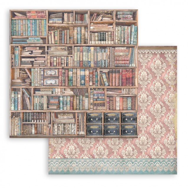 Stamperia Χαρτί Scrapbooking 30,5X30,5cm Διπλής Όψης Venice City of Art vintage books