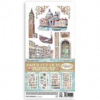 Stamperia Σχέδια Από Χαρτόνι Διπλής Όψης 15 X 30,5cm Venice City of Art