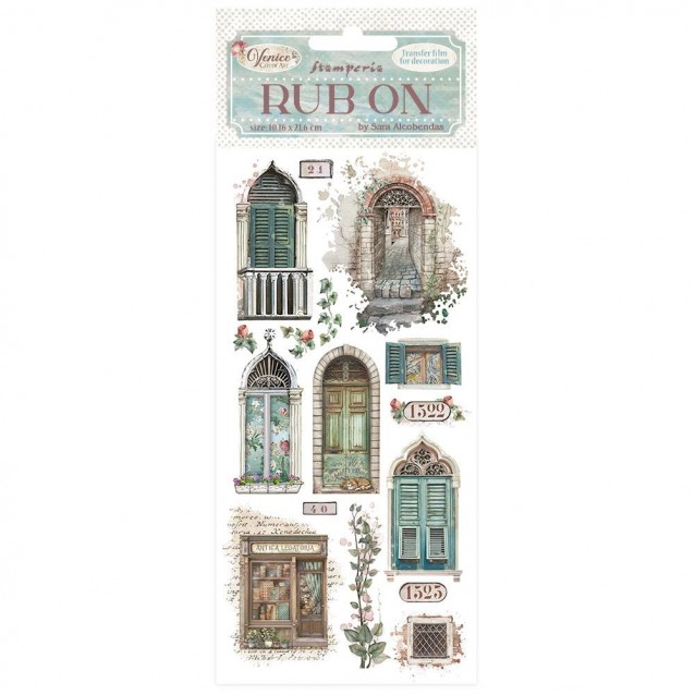Stamperia Χαλκομανίες RubOn 10x21,6cm Venice City of Art Doors and Windows
