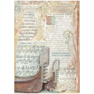 Stamperia Ριζόχαρτο Decoupage A4 (21x29,7cm) Venice City of Art Gondola