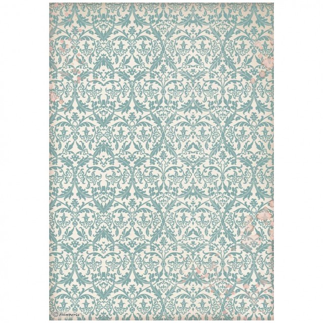 Stamperia Ριζόχαρτο Decoupage A4 (21x29,7cm) Venice City of Art Turquoise Tapestry