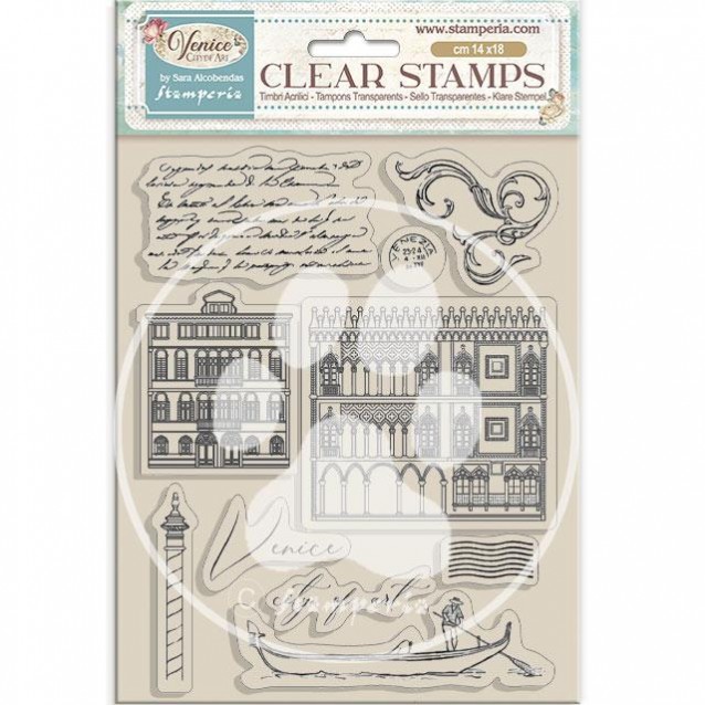 Stamperia Ακρυλική Σφραγίδα 14x18cm Venice City of Art Elements