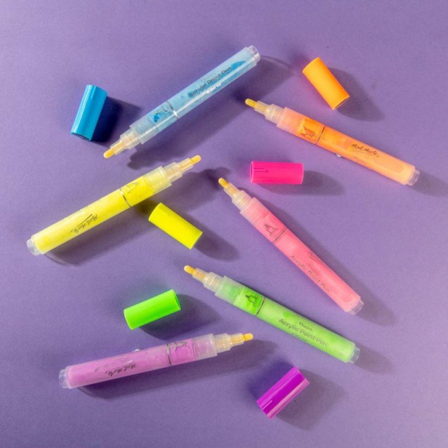 Mont Marte 6 Fluo Ακρυλικοί Μαρκαδόροι