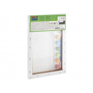 Moxy Ζωγραφική με Νούμερα σε Τελάρο 29,7x19,5cm με 6 Χρώματα & Πινέλo Dino