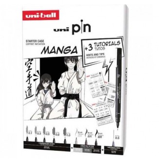 Uni-ball Pin 8 Μαρκαδόροι, Μηχανικό Μολύβι και Κάρτες Εκμάθησης Manga