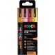 Posca 4 Μαρκαδόροι PC-3M Λεπτοί 0,9-1,3mm Warm Sparkling