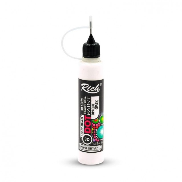 Rich 40ml 3D Dot Paint White