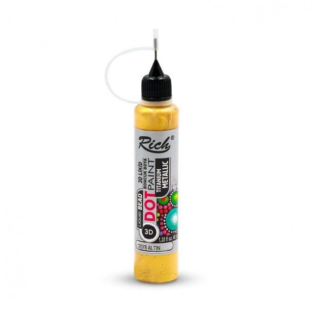 Rich 40ml 3D Dot Paint Metallic Gold