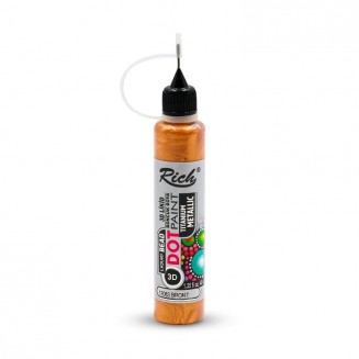 Rich 40ml 3D Dot Paint Metallic Bronze