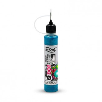 Rich 40ml 3D Dot Paint Metallic Turquoise