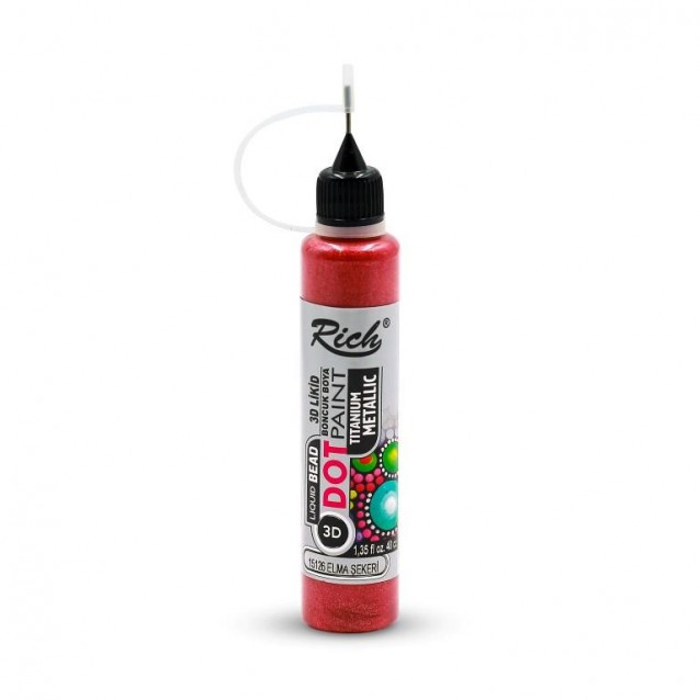 Rich 40ml 3D Dot Paint Metallic Apple Sugar
