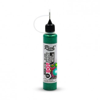 Rich 40ml 3D Dot Paint Metallic Green
