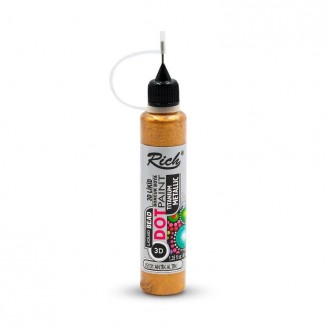 Rich 40ml 3D Dot Paint Metallic Antique Gold