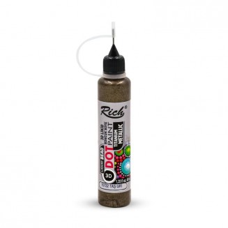 Rich 40ml 3D Dot Paint Metallic Stone Grey