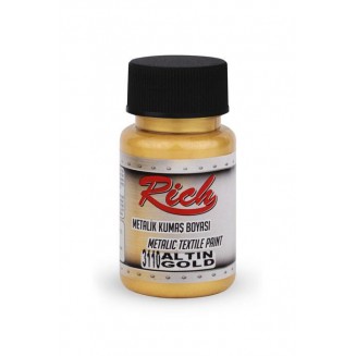 Rich 50ml Μεταλλικό Χρώμα Υφάσματος Gold