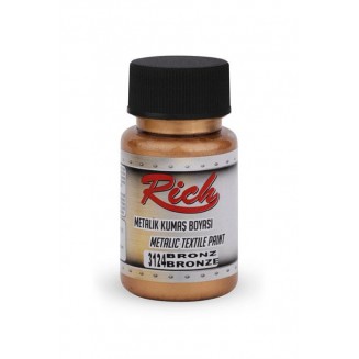 Rich 50ml Μεταλλικό Χρώμα Υφάσματος Bronze