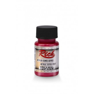 Rich 50ml Μεταλλικό Χρώμα Υφάσματος Pink
