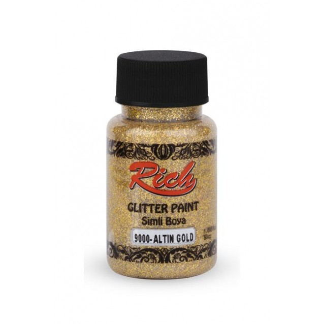 Rich 50ml Χρώμα Glitter Διαφανές 1910 Gold