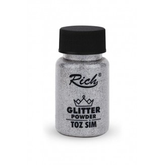 Rich 50ml Σκόνη Glitter 1935 Iridescent Silver