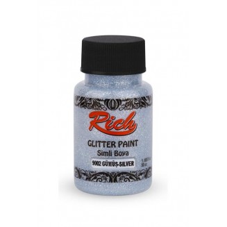 Rich 50ml Χρώμα Glitter Διαφανές 4451 Silver