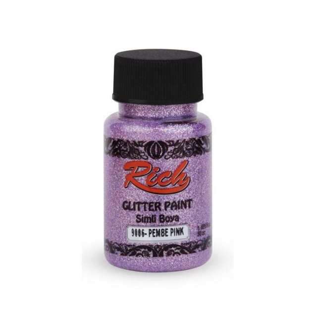 Rich 50ml Χρώμα Glitter Διαφανές 4453 Pink
